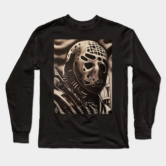 Jason Voorhees Camp Counselor Long Sleeve T-Shirt by Grave Digs